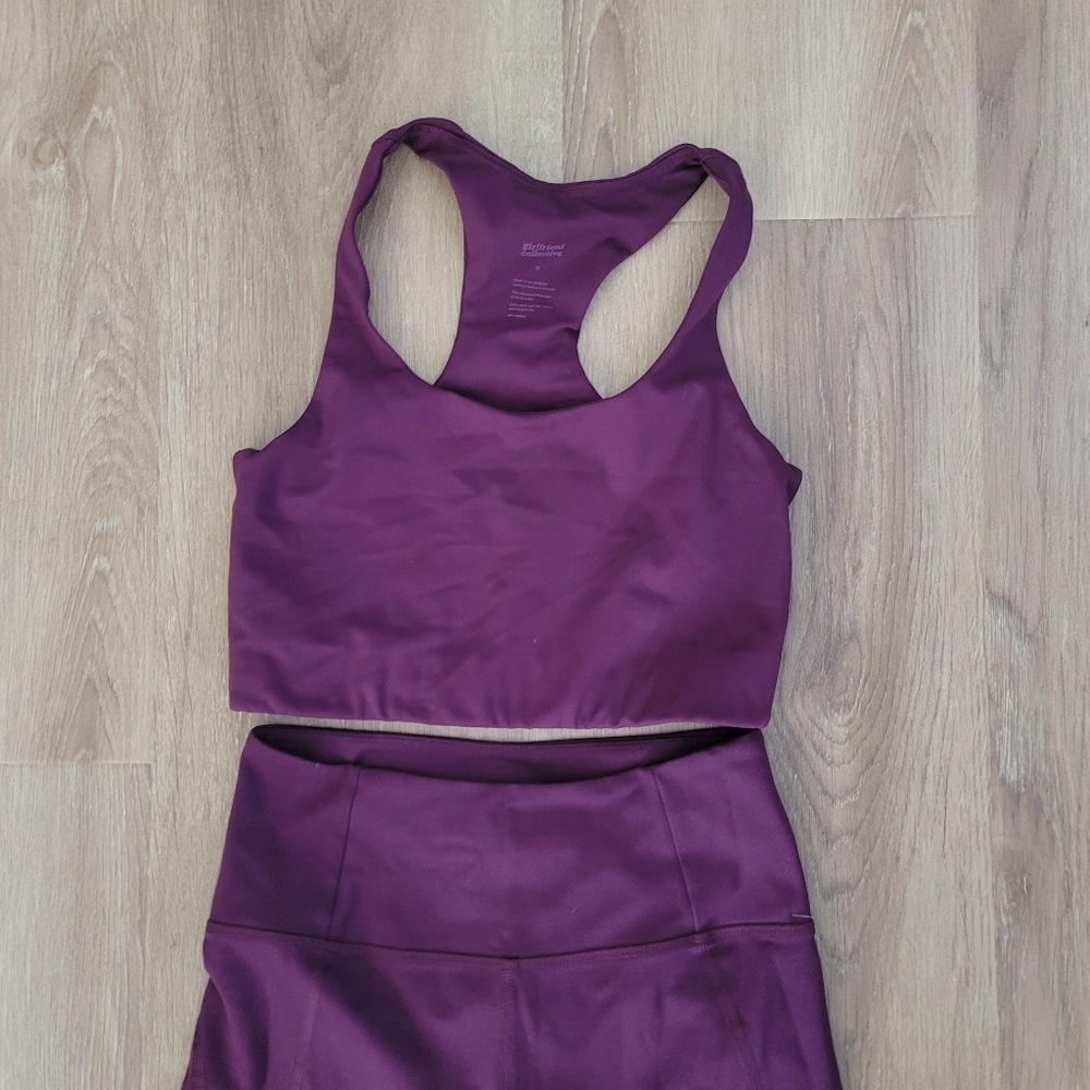 Girlfriend 2 Piece Purple Leggings and Top Set - Picture 7 of 12